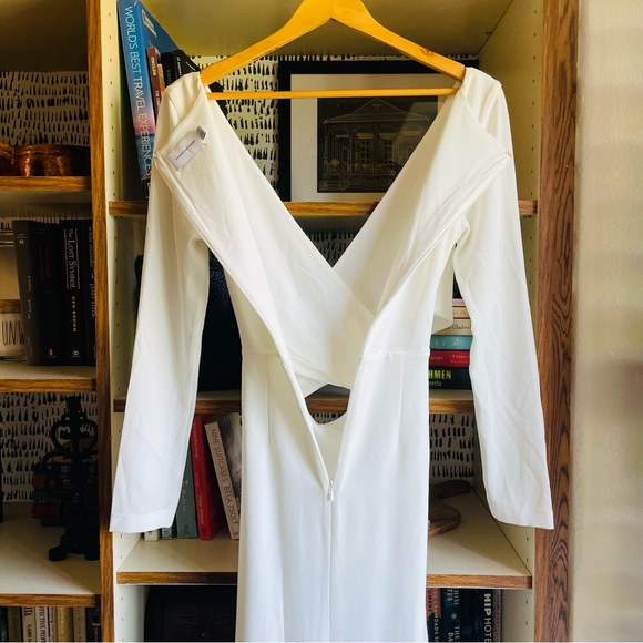 Significant Other Escape White Ruched Midi Dress - Picture 11 of 12